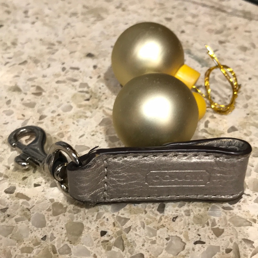 Coach leather keychain